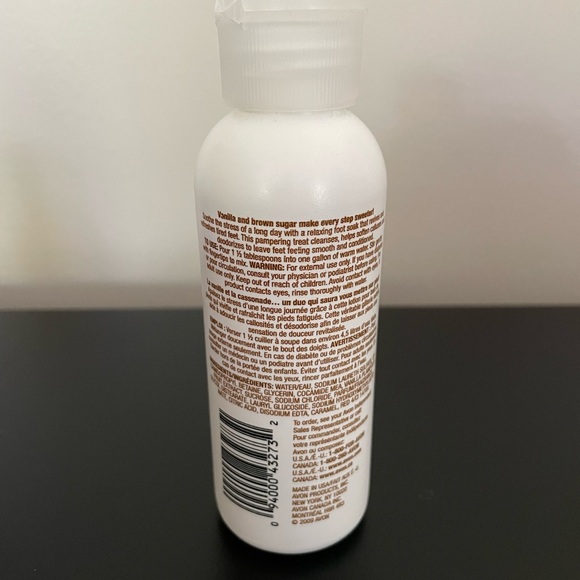 Avon Foot Works Foot Care Vanilla Brown Sugar Calming Foot Soak NEW - Picture 3 of 5
